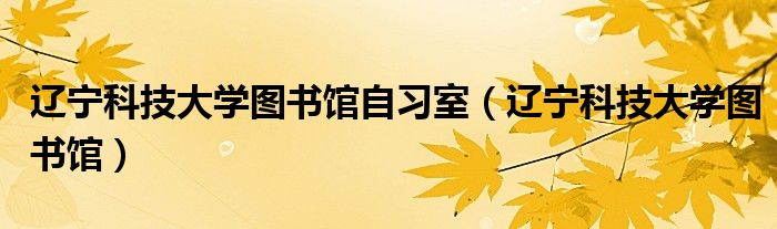 遼寧科技大學(xué)圖書館自習(xí)室（遼寧科技大學(xué)圖書館）