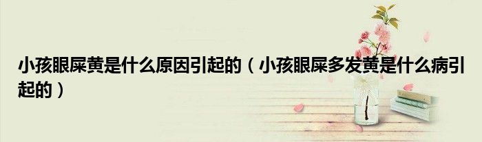 小孩眼屎黃是什么原因引起的（小孩眼屎多發(fā)黃是什么病引起的）