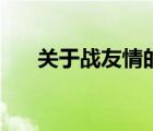 關(guān)于戰(zhàn)友情的文章（戰(zhàn)友情深的文章）