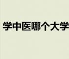 學(xué)中醫(yī)哪個(gè)大學(xué)好天涯（學(xué)中醫(yī)哪個(gè)大學(xué)好）