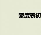密度表初中科學（密度表初中）