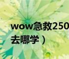 wow急救250以后去哪學（wow急救225后去哪學）