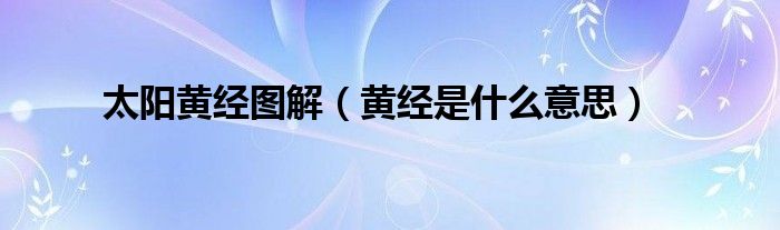 太陽黃經(jīng)圖解（黃經(jīng)是什么意思）