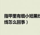指甲里有細小短黑線會隨著指甲長出來（指甲里有細小短黑線怎么回事）