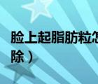 臉上起脂肪粒怎么去除（臉上的脂肪粒怎么去除）