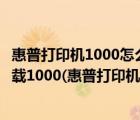 惠普打印機(jī)1000怎么安裝驅(qū)動(dòng)程序（惠普打印機(jī)驅(qū)動(dòng)程序下載1000(惠普打印機(jī)驅(qū)動(dòng)程序下載)）