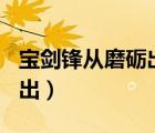 寶劍鋒從磨礪出議論文800字（寶劍鋒從磨礪出）