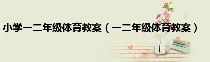 小學(xué)一二年級(jí)體育教案（一二年級(jí)體育教案）