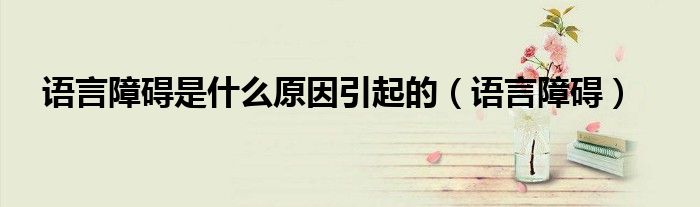語言障礙是什么原因引起的（語言障礙）