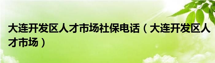 大連開發(fā)區(qū)人才市場(chǎng)社保電話（大連開發(fā)區(qū)人才市場(chǎng)）