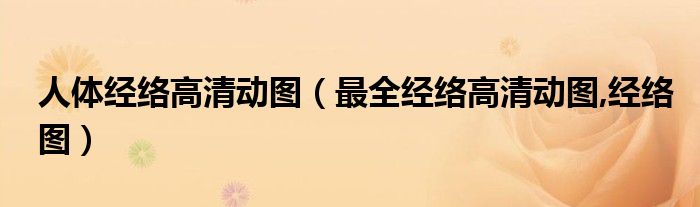 人體經(jīng)絡(luò)高清動(dòng)圖（最全經(jīng)絡(luò)高清動(dòng)圖,經(jīng)絡(luò)圖）