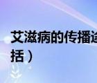 艾滋病的傳播途徑包括（艾滋病的傳播源不包括）