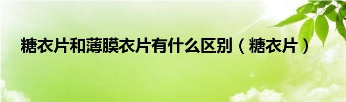 糖衣片和薄膜衣片有什么區(qū)別（糖衣片）