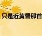 只是近黃昏那首詩里的（只是近黃昏那首詩）