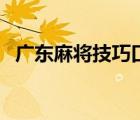 廣東麻將技巧口訣（廣東麻將雞平胡技巧）