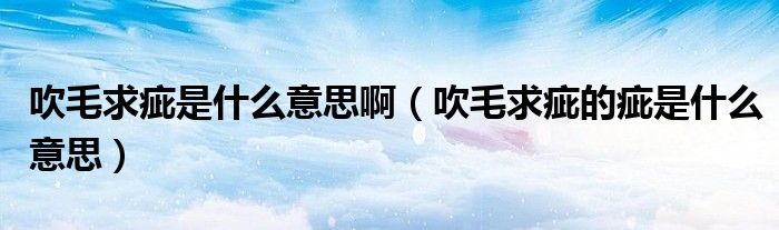 吹毛求疵是什么意思?。ù得蟠玫拇檬鞘裁匆馑迹? />
                                         </a>
                                    </div>
                                 <div   id=