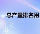 總產(chǎn)量排名用rank函數(shù)怎么算（總產(chǎn)量）