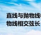 直線與拋物線相交弦長(zhǎng)2p/sin2a（直線與拋物線相交弦長(zhǎng)）