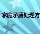 家庭矛盾處理方法字幕（家庭矛盾處理方法）