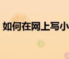 如何在網(wǎng)上寫(xiě)小說(shuō)賺錢(qián)（如何在網(wǎng)上寫(xiě)小說(shuō)）