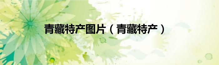 青藏特產(chǎn)圖片（青藏特產(chǎn)）