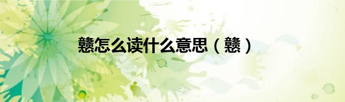戇怎么讀什么意思（戇）