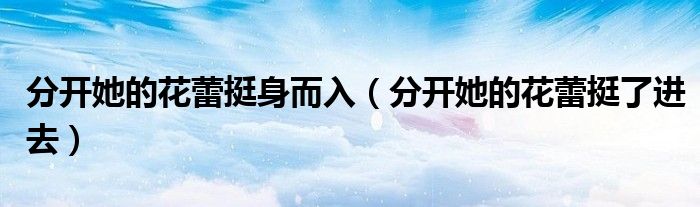 分開她的花蕾挺身而入（分開她的花蕾挺了進去）