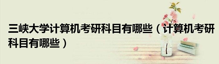 三峽大學(xué)計(jì)算機(jī)考研科目有哪些（計(jì)算機(jī)考研科目有哪些）