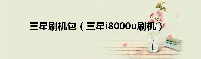 三星刷機(jī)包（三星i8000u刷機(jī)）
