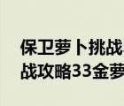 保衛(wèi)蘿卜挑戰(zhàn)33金蘿卜攻略圖（保衛(wèi)蘿卜挑戰(zhàn)攻略33金蘿卜）