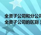 全資子公司和分公司的區(qū)別子公司是國企嗎（集團分公司和全資子公司的區(qū)別）