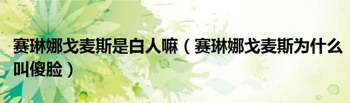 賽琳娜戈麥斯是白人嘛（賽琳娜戈麥斯為什么叫傻臉）
