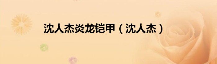 沈人杰炎龍鎧甲（沈人杰）