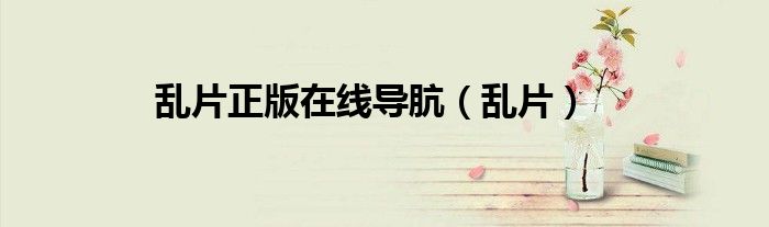 亂片正版在線導(dǎo)骯（亂片）