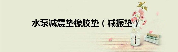 水泵減震墊橡膠墊（減振墊）
