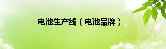 電池生產(chǎn)線（電池品牌）