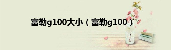 富勒g100大小（富勒g100）
