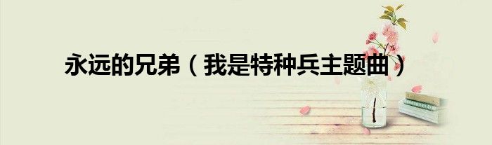 永遠(yuǎn)的兄弟（我是特種兵主題曲）