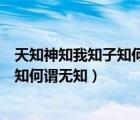 天知神知我知子知何謂無知打一軍事名詞（天知神知我知子知何謂無知）