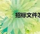 招標(biāo)文件怎么做標(biāo)書（招標(biāo)文件）