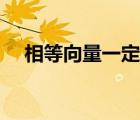 相等向量一定是共線向量嗎（相等向量）