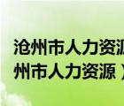 滄州市人力資源和社會(huì)保障局電話是多少（滄州市人力資源）