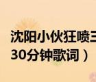 沈陽(yáng)小伙狂噴三十分鐘詞文本（沈陽(yáng)小伙狂噴30分鐘歌詞）