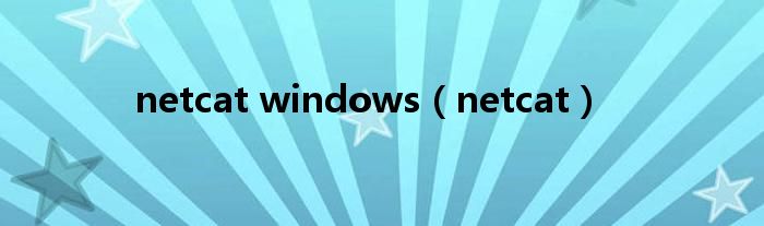 netcat windows（netcat）