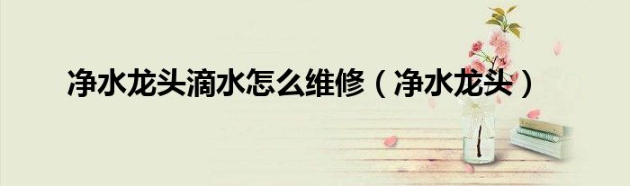 凈水龍頭滴水怎么維修（凈水龍頭）