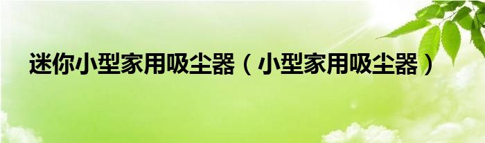 迷你小型家用吸塵器（小型家用吸塵器）