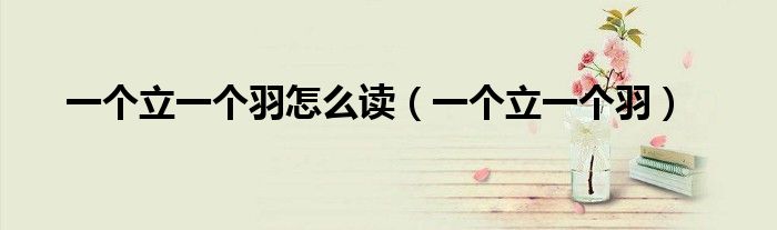 一個(gè)立一個(gè)羽怎么讀（一個(gè)立一個(gè)羽）