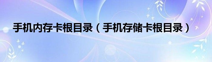 手機(jī)內(nèi)存卡根目錄（手機(jī)存儲(chǔ)卡根目錄）