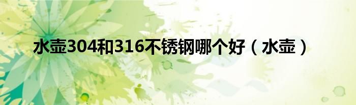 水壺304和316不銹鋼哪個(gè)好（水壺）