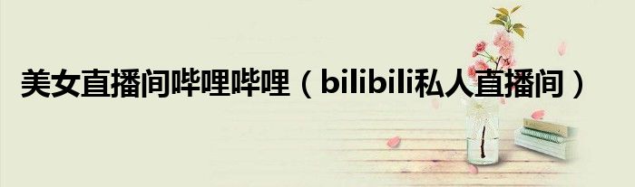 美女直播間嗶哩嗶哩（bilibili私人直播間）